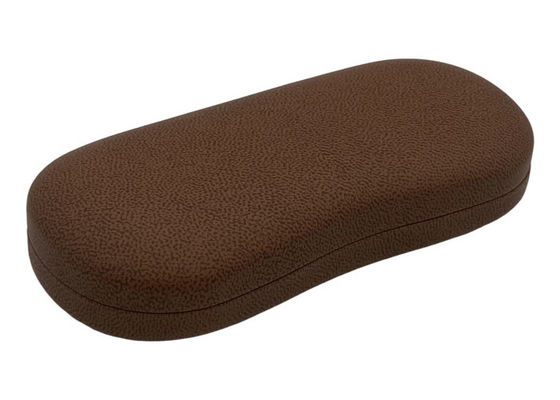 Leather Wrapped Hard Metal Clamshell Eyeglass Case