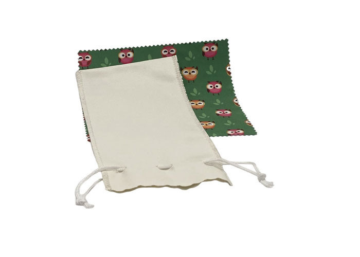 190x100mm Double Drawstring Eyeglass Pouch Eco Friendly